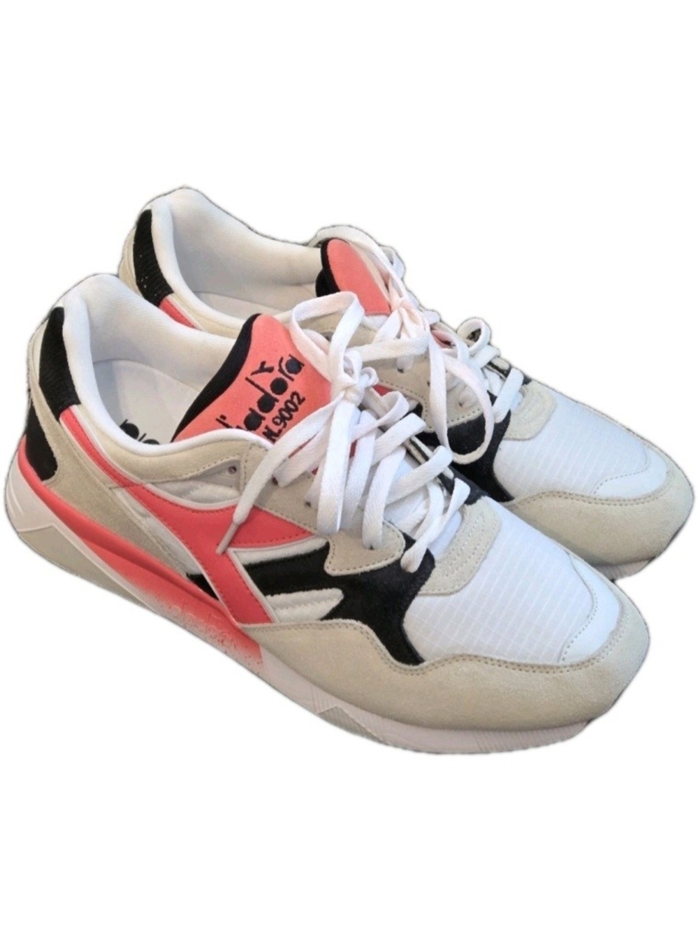 Diadora N9002 White Black Red Men's running training shoes US Men's Size 11